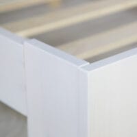 Einzelbett Holzbett 90x200cm Weiss