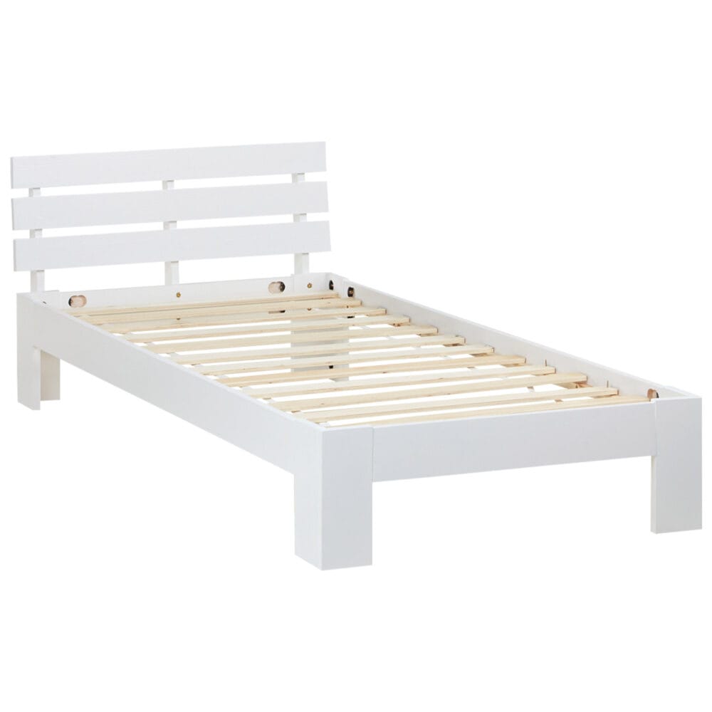 Einzelbett Holzbett 90x200cm Weiss