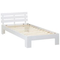 Einzelbett Holzbett 90x200cm Weiss