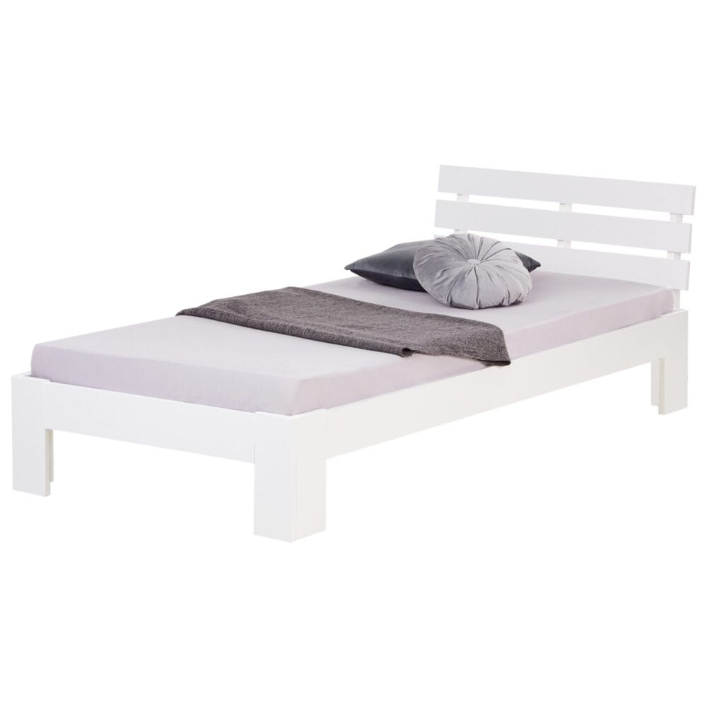 Einzelbett Holzbett 90x200cm Weiss
