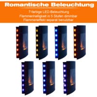 Elektrische Heizung Wandkamin 89,2 x 13,5 x 48cm
