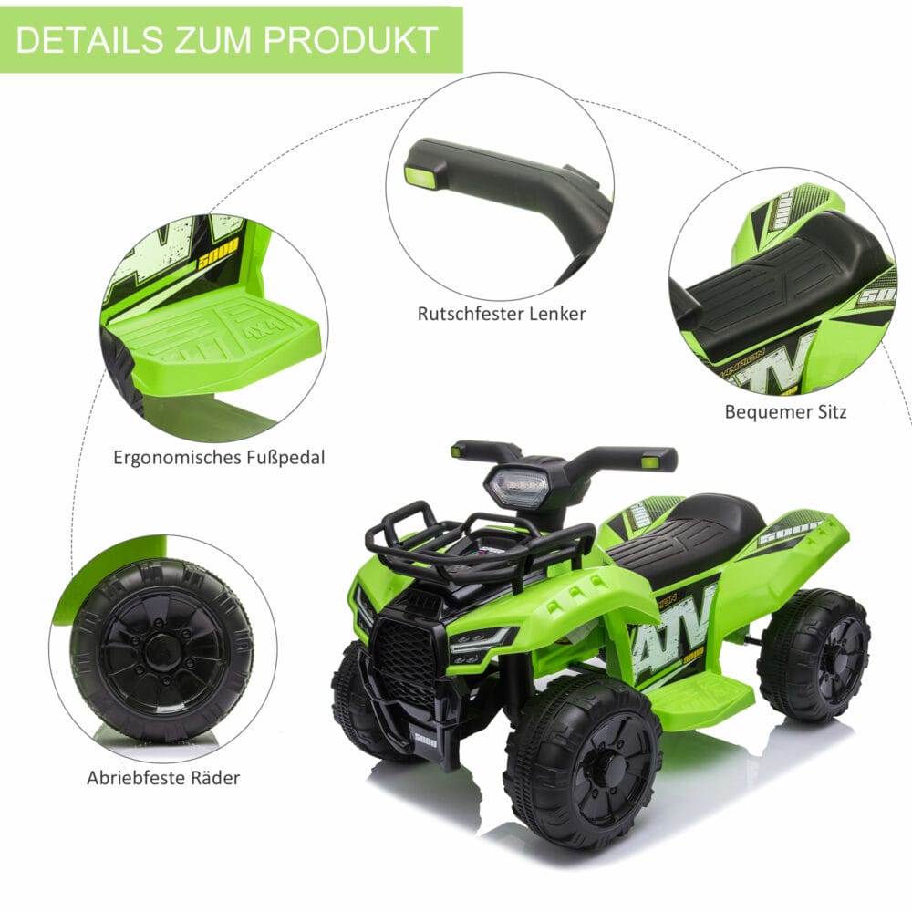 Elektro-Quad Elektroauto Kinderauto Grün