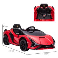 Elektroauto Kinderauto Lamborghini SIAN lizenziert rot