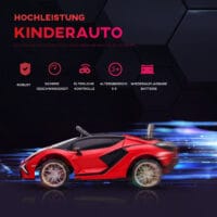 Elektroauto Kinderauto Lamborghini SIAN lizenziert rot