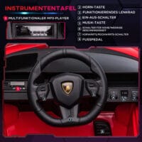 Elektroauto Kinderauto Lamborghini SIAN lizenziert rot