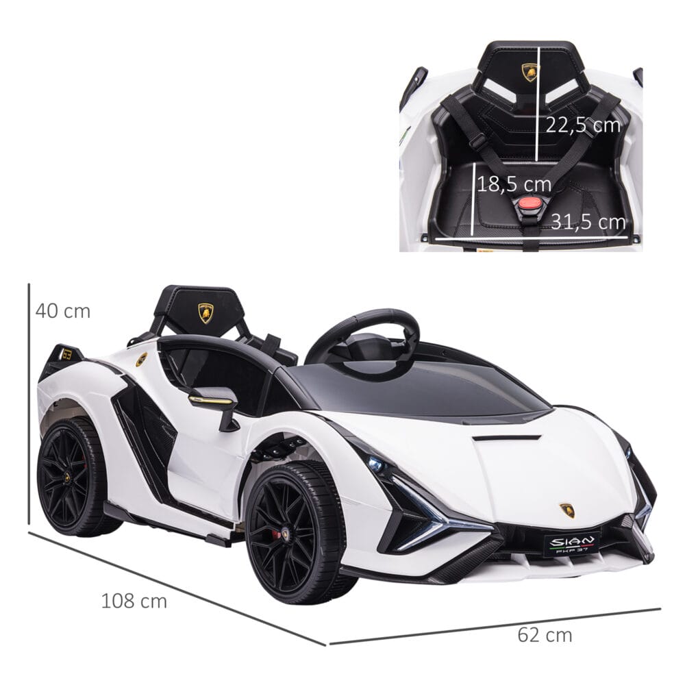 Elektroauto Kinderauto Lamborghini SIAN lizenziert weiss