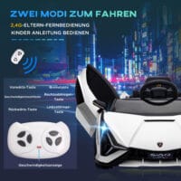 Elektroauto Kinderauto Lamborghini SIAN lizenziert weiss