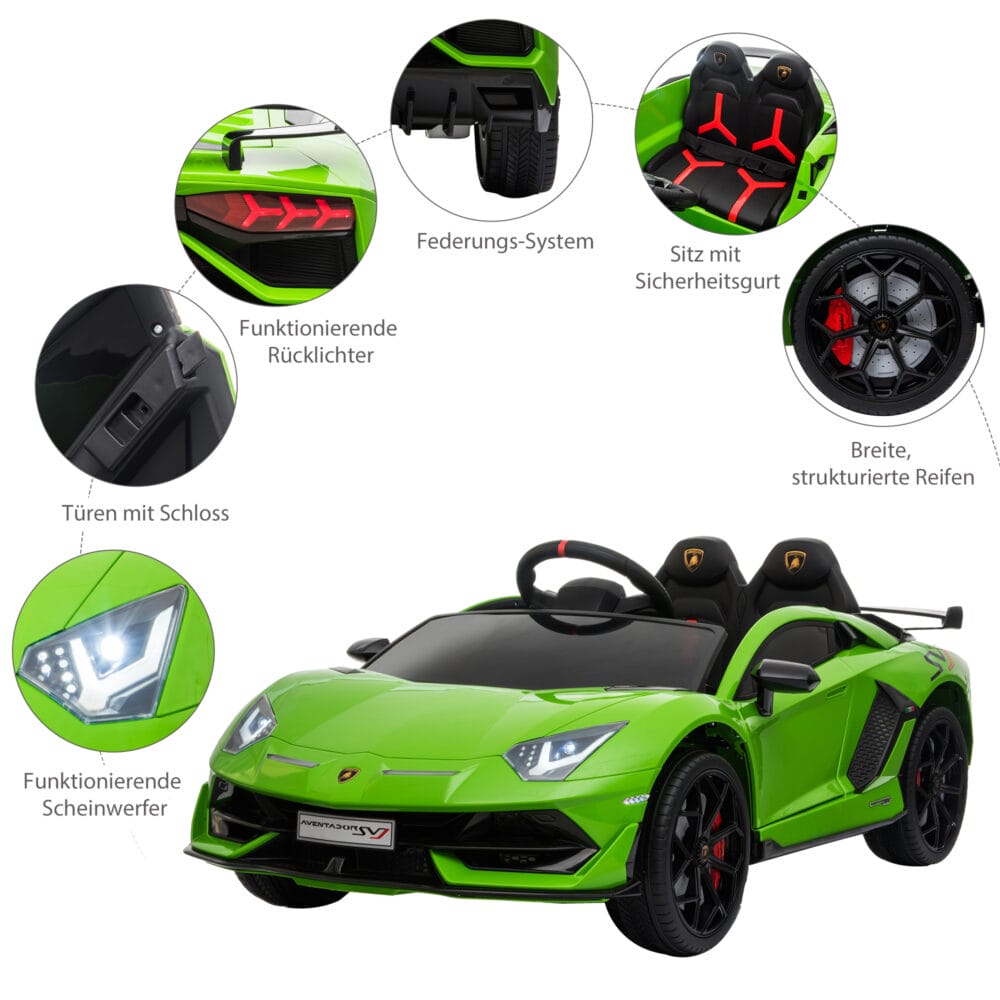 Elektroauto Kinderauto Lamborghini SVJ lizenziert grün