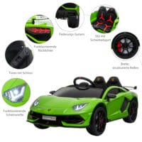 Elektroauto Kinderauto Lamborghini SVJ lizenziert grün