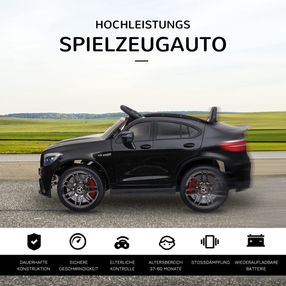 Elektroauto Kinderauto Mercedes-Benz schwarz 115 x 70 x 55 cm