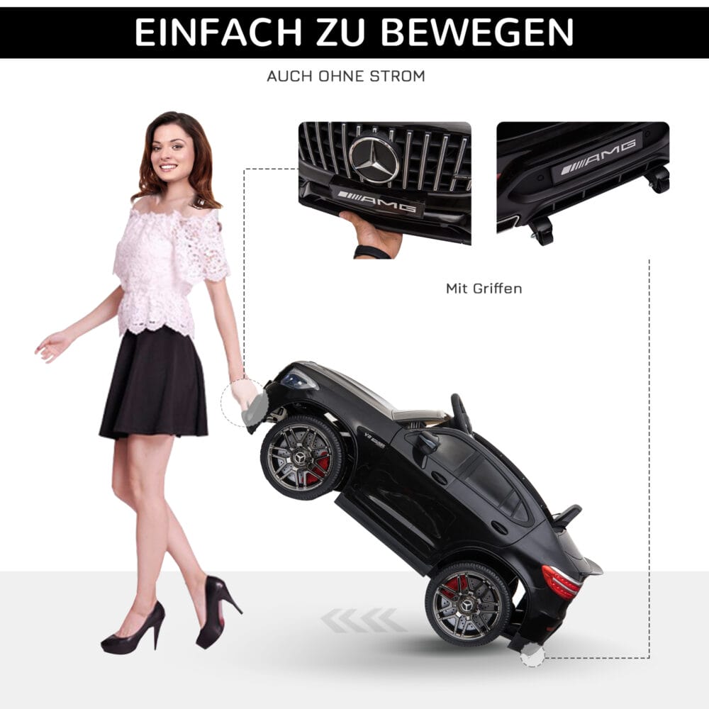 Elektroauto Kinderauto Mercedes-Benz schwarz 115 x 70 x 55 cm