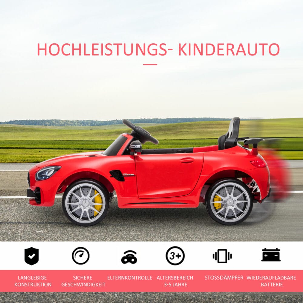 Elektroauto Kinderauto Mercedes GTR lizenziert rot