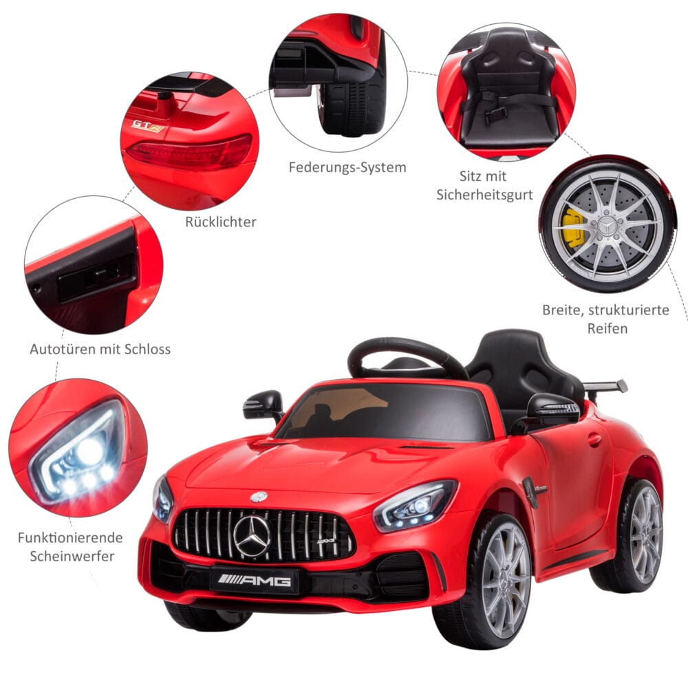 Elektroauto Kinderauto Mercedes GTR lizenziert rot