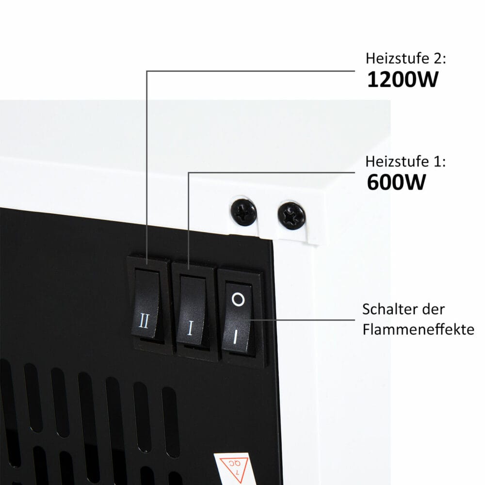 Elektrokamin Kaminofen 1200W Flammeneffekt