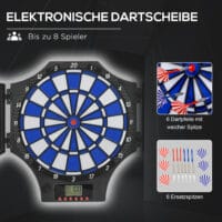 Elektronische Dartscheibe 12 Dartpfeilen 8 Spieler