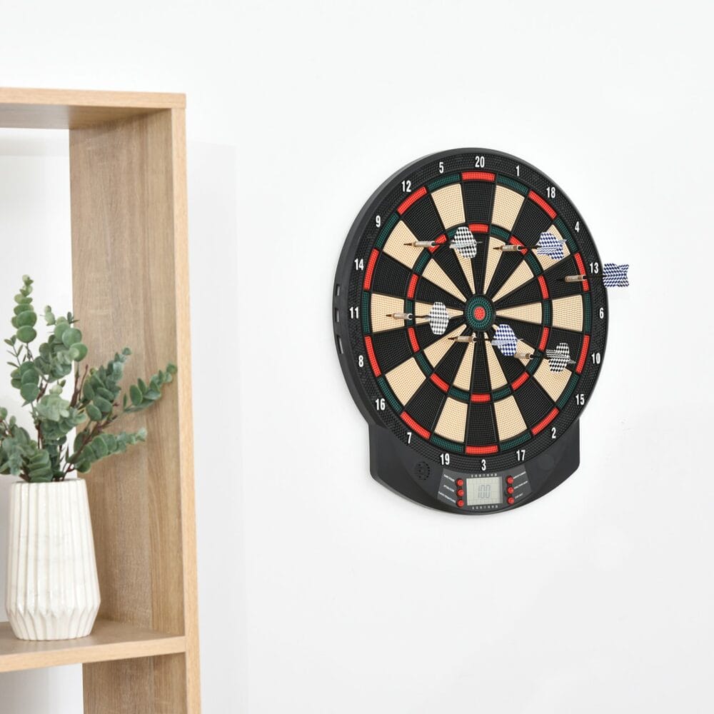 Elektronische Dartscheibe mit 6 Darts