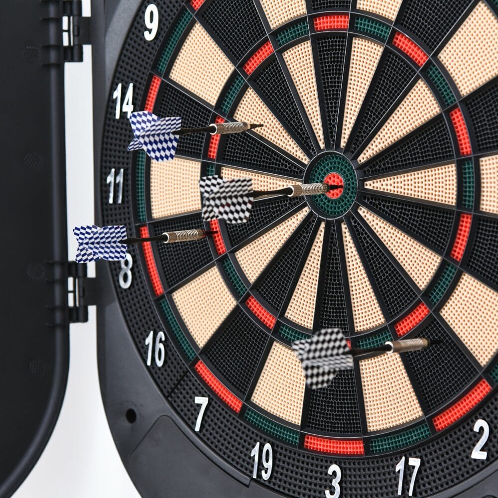 Elektronische Dartscheibe mit 6 Darts für 8 Spieler 50x44x4.4cm