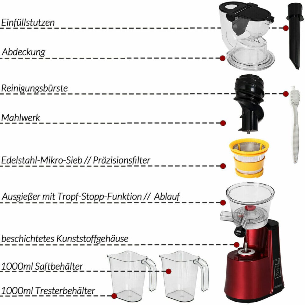 Entsafter Slow Juicer Saftpresse ~ 500W