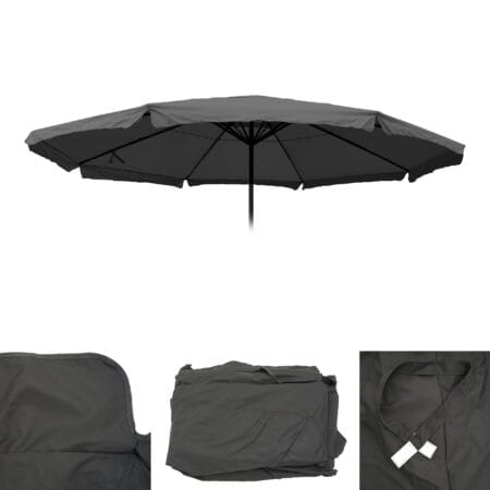Ersatz-Bezug für Sonnenschirm Meran Pro mit Volant Ø5m anthrazit