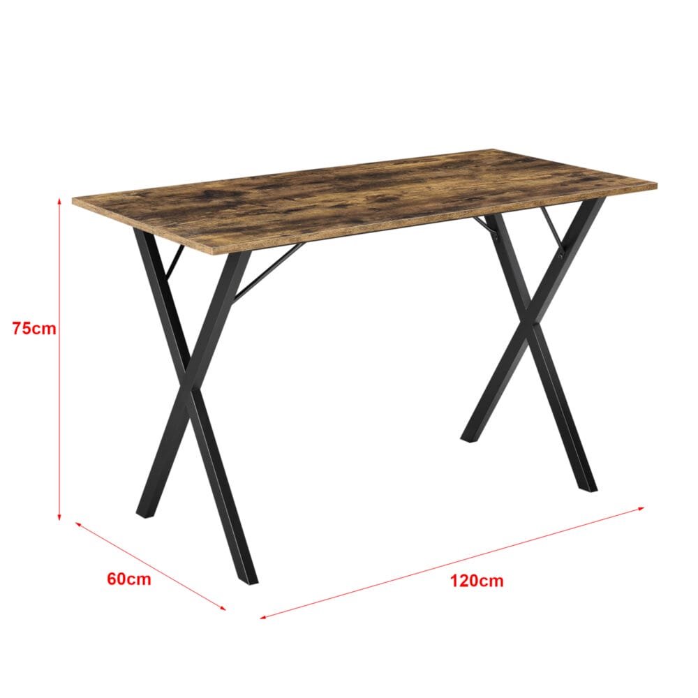 Esstisch Arboga 120x60x75cm für 4 Personen Dunkler Holzton