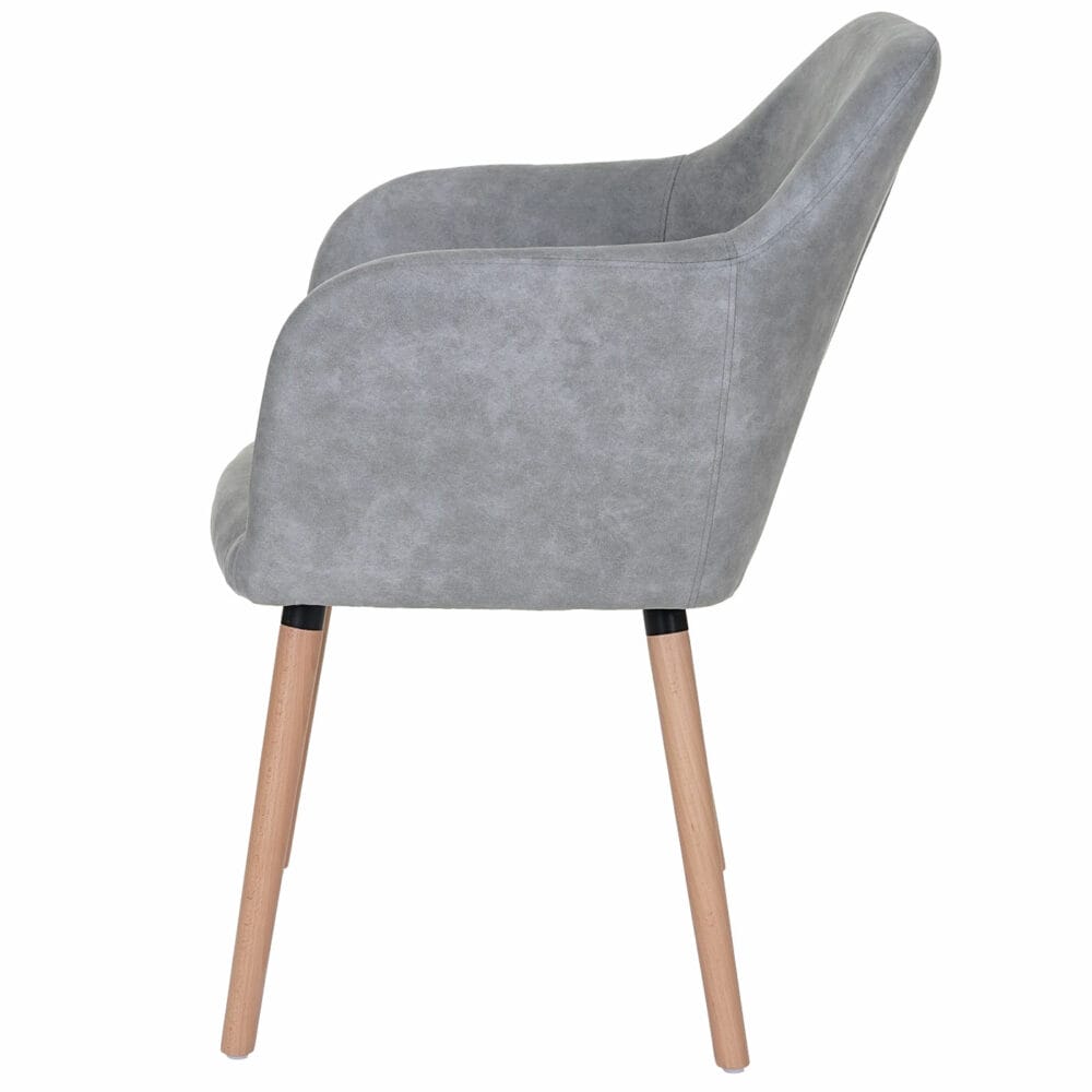Esszimmerstuhl Malmö 50er Jahre Textil vintage betongrau