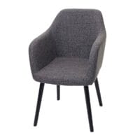 Esszimmerstuhl Malmö T381 50er Jahre ~ Textil grau dunkle Beine