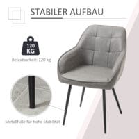Esszimmerstuhl Retro Design Grau
