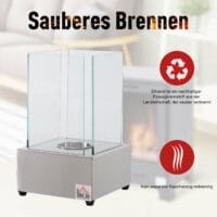 Ethanol-Kamin Tischkamin BioEthanol Ofen Edelstahl