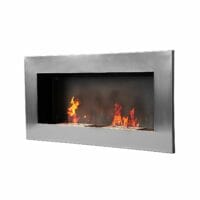 Ethanol-Kamin Wandkamin 110x54cm Bio-Ethanol Ofen Edelstahl