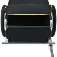 Fahrradanhänger 130x65x50cm mit Blache Wetterfest Gelb/schwarz