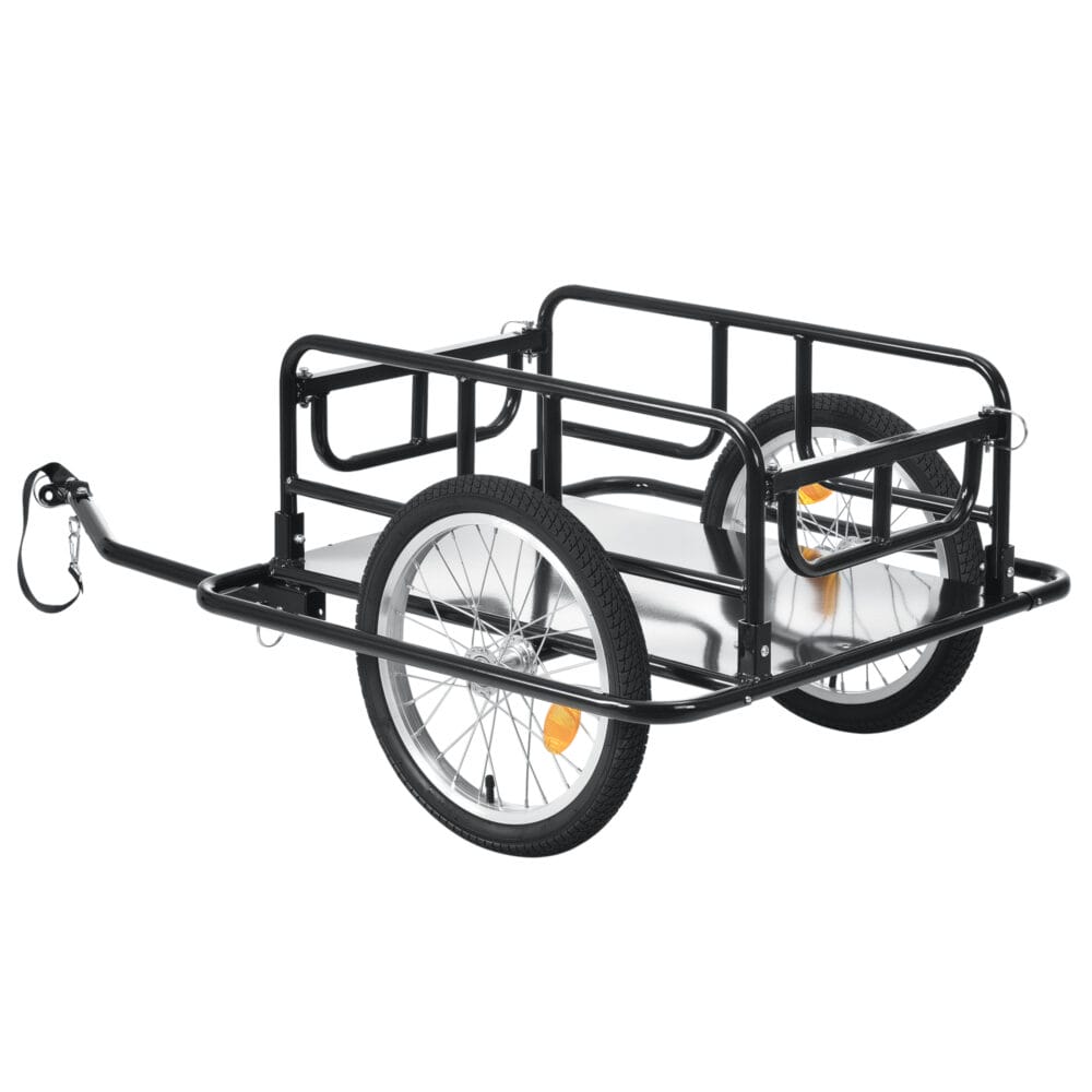 Fahrradanhänger Metallrahmen feste Bodenplatte 130x72x49cm