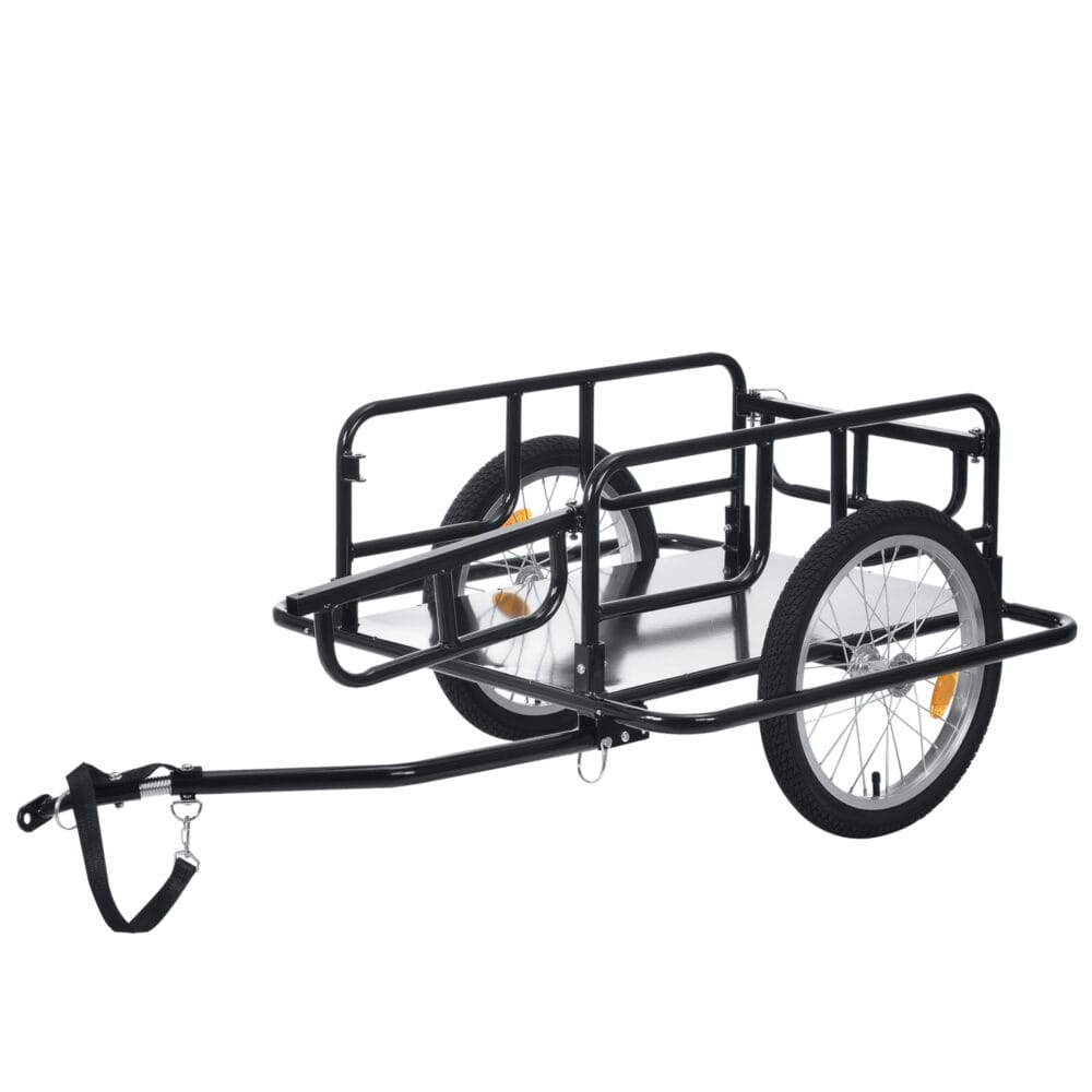 Fahrradanhänger Metallrahmen feste Bodenplatte 130x72x49cm
