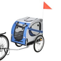 Fahrradanhänger für Hunde Transport Blau