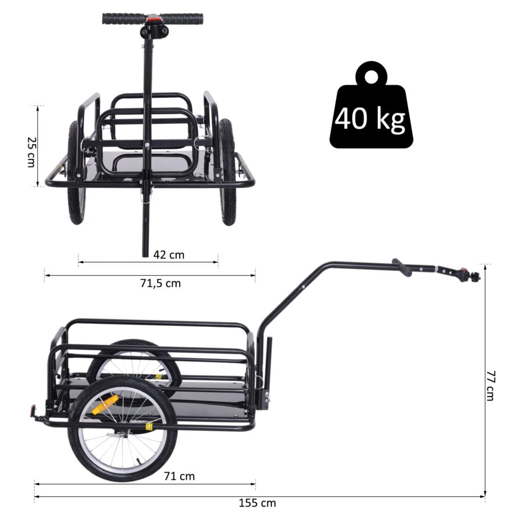 Fahrradanhänger Veloanhänger feste Bodenplatte und Stahlrahmen