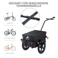 Fahrradanhänger Veloanhänger mit Blache Oxford-Gewebe