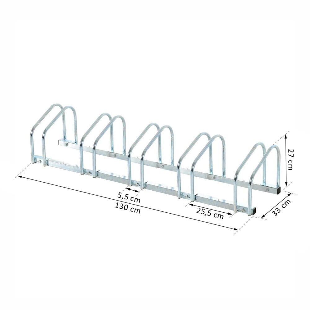 Fahrradständer Veloständer für 5 Fahrräder