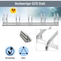 Fahrradständer Veloständer für 5 Fahrräder