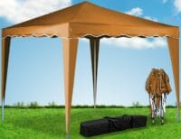 Faltpavillon Gartenpavillon 3x3m hellbraun