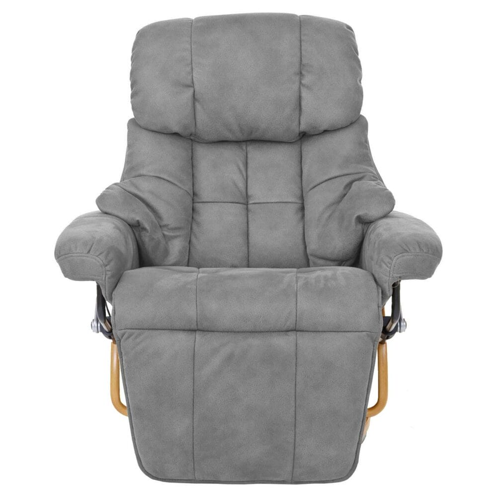 Fernsehsessel MCA Stoff/Textil 150kg - hellgrau naturbraun