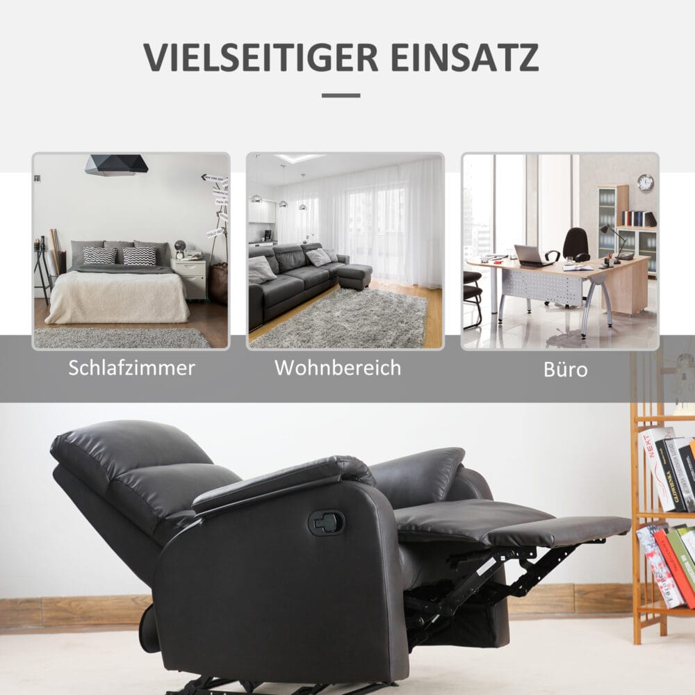 Fernsehsessel Relaxsessel Kunstleder Braun