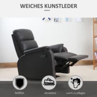 Fernsehsessel Relaxsessel Kunstleder Braun