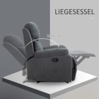 Fernsehsessel Relaxsessel Stoffbezug 97x96x105.5cm