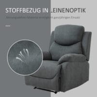 Fernsehsessel Relaxsessel Stoffbezug 97x96x105.5cm