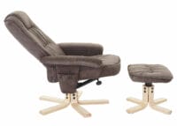 Fernsehsessel Relaxsessel mit Hocker Wildlederimitat Textil