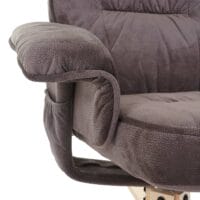 Fernsehsessel Relaxsessel mit Hocker Wildlederimitat Textil
