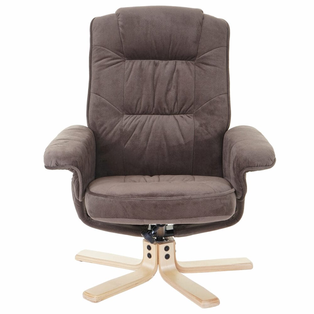 Fernsehsessel Relaxsessel mit Hocker Wildlederimitat Textil
