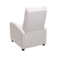 Fernsehsessel Sessel mit Liegefunktion Stoff/Textil ~ creme