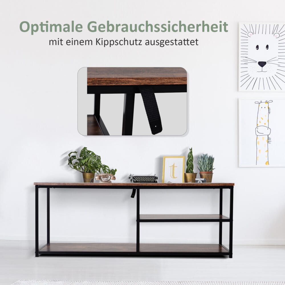Fernsehtisch Lowboard Sitzbank Industrial Rustik 120x40x45cm