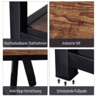 Fernsehtisch Lowboard Sitzbank Industrial Rustik 120x40x45cm