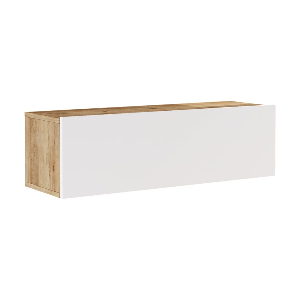 Fernsehtisch Lapinlahti 100x31.5x29.5cm Eiche rustikal/Weiss